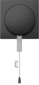 Капачка за ключ с въже - Черна