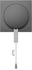 Капачка за ключ с въже - Сива