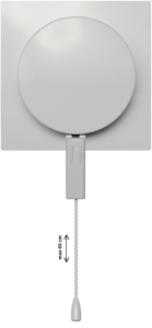 Капачка за ключ с въже - Бяла