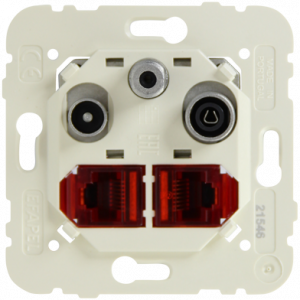 Мултимедиен контакт R-TV-SAT 2х RJ45 категория 6 UTP